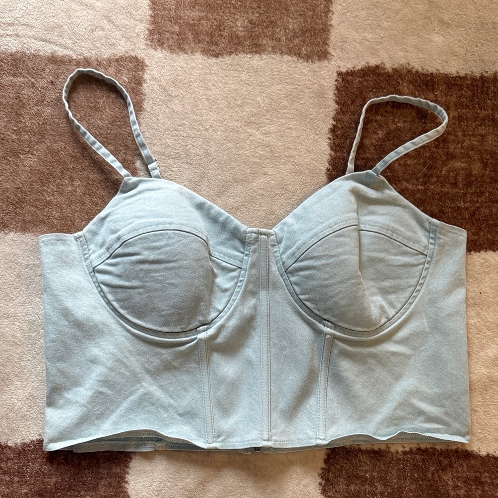 Light Blue Corset Top